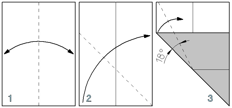 Faltanleitung Wickelpfeil, Bild 1