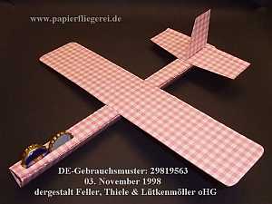 Papierflieger DE-Gebrauchsmuster 29819563