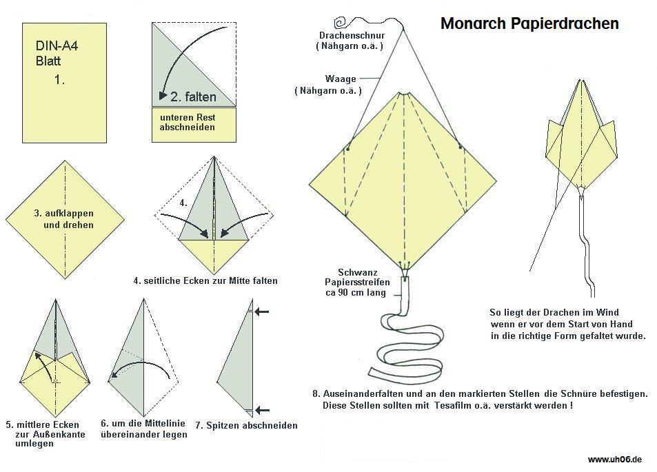 Www Papierfliegerei De Special Papierdrachen